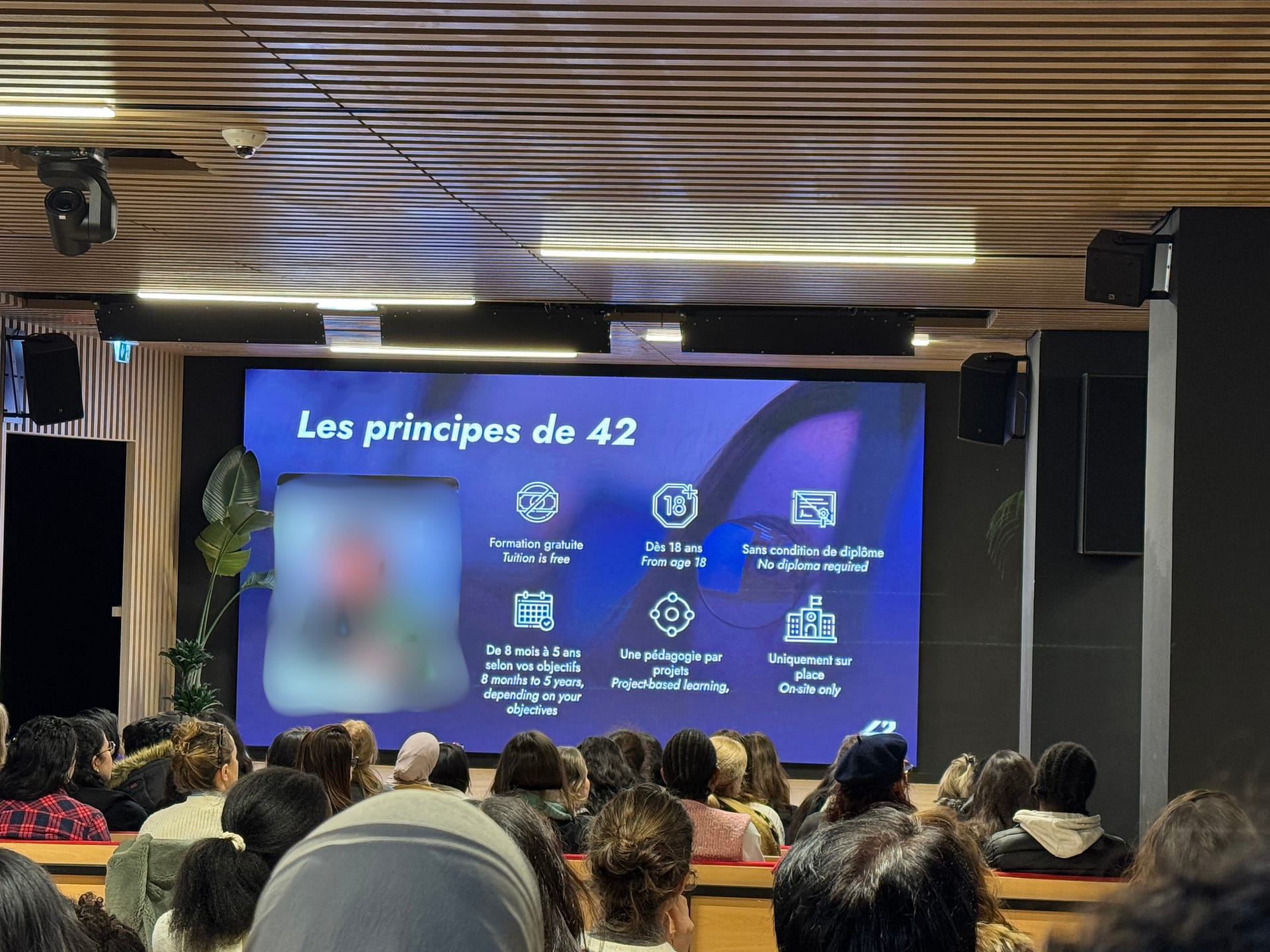 Présentation « Les principes de 42 » pendant la semaine d’immersion